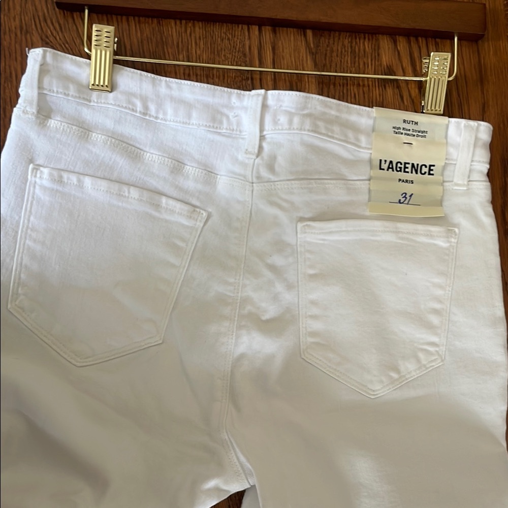 L'AGENCE  White Denim pant